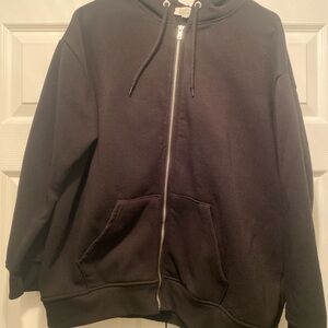 Black Zip-Up Hoodie